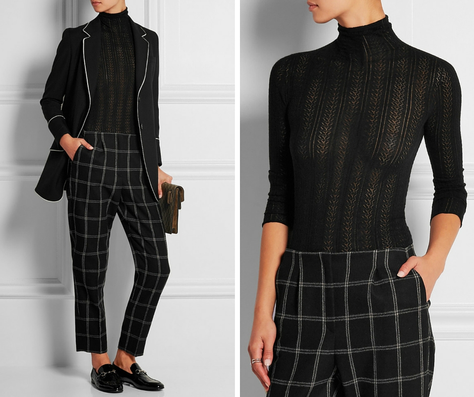 GUCCI Pointelle-knit cashmere and silk-blend sweater,available at net-a-porter.com