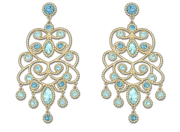 swarovski Azore Filigree Pierced Earrings swarovski Azore Filigree Pierced Earrings