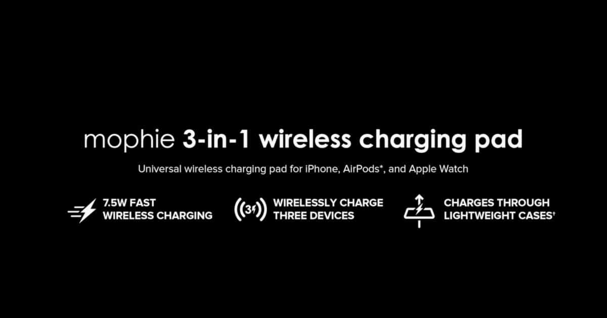 可同時為Apple Watch、iPhone 及 AirPods 充電!!Apple 新推 Mophie【3合1無線充電版】 可同時為Apple Watch、iPhone 及 AirPods 充電!!Apple 新推 Mophie【3合1無線充電版】-gadget-Apple